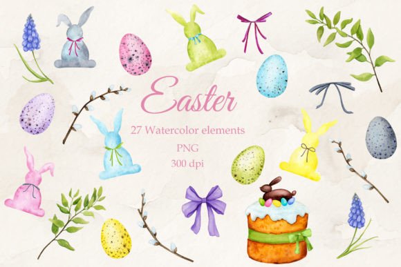 Bring Your Easter Projects to Life with These Watercolor Clipart