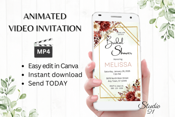Celebrate Autumn Nuptials with This Animated Invite