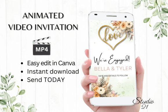 Celebrate Your Fall Engagement with a Digital Animated Invitation