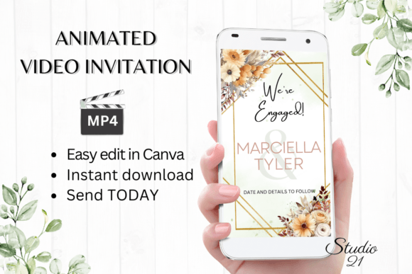 Celebrate Your Fall Engagement with a Stunning Animated Announcement