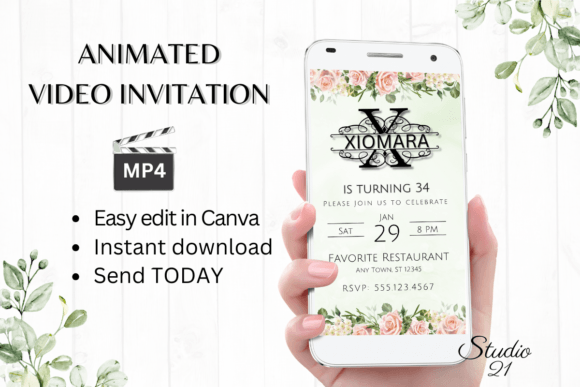 Design Stunning Invites: Monogram Letter X & Animated Video