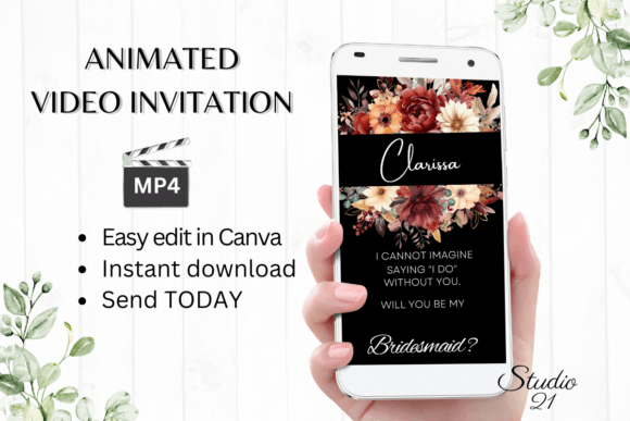 Fall Bridesmaid Proposal W3157M: A Warm, Elegant Typeface for Autumn