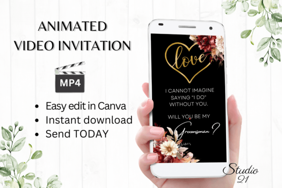 Fall Groomsman Proposal W3151GM: Your Digital Wedding Invitation Solution