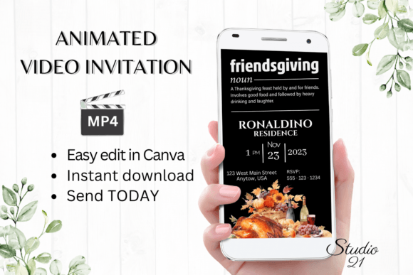 Friendsgiving Invitation: A Modern Digital Template