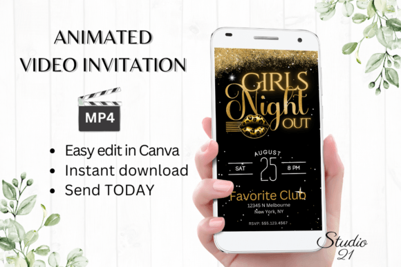 Host a Memorable Girls Night with a Digital Animated Invite