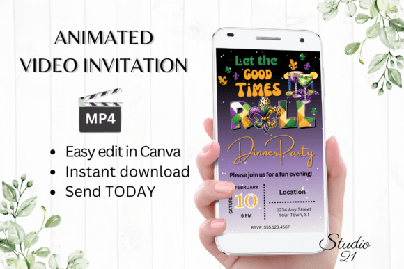 Host a Vibrant Celebration with a Digital Mardi Gras Invitation